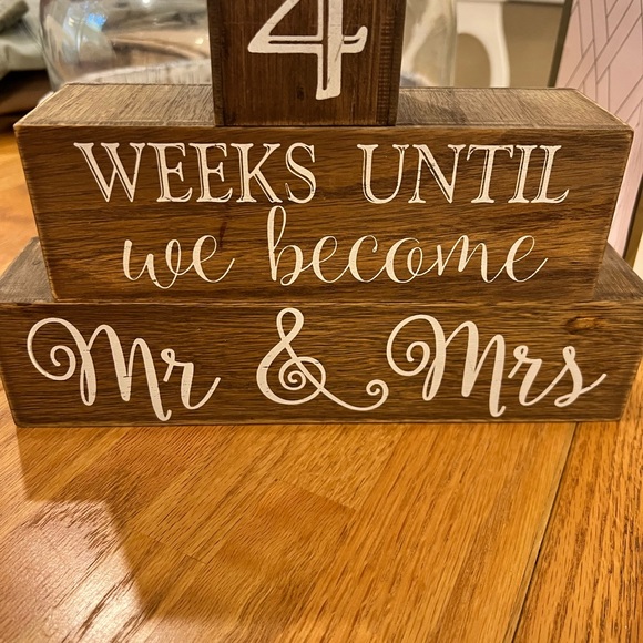 Mud Pie Wedding Countdown Blocks - Picture 2 of 2